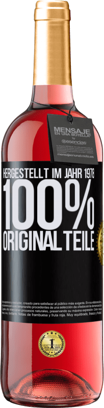 29,95 € Kostenloser Versand | Roséwein ROSÉ Ausgabe Hergestellt im Jahr 1978. 100% Originalteile Schwarzes Etikett. Anpassbares Etikett Junger Wein Ernte 2024 Tempranillo