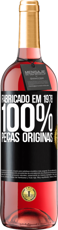 29,95 € Envio grátis | Vinho rosé Edição ROSÉ Fabricado em 1978. 100% peças originais Etiqueta Preta. Etiqueta personalizável Vinho jovem Colheita 2023 Tempranillo