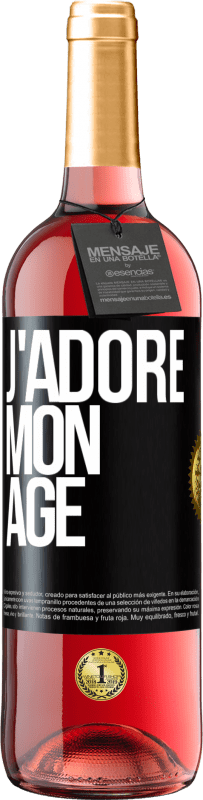 29,95 € Envoi gratuit | Vin rosé Édition ROSÉ J'adore mon âge Étiquette Noire. Étiquette personnalisable Vin jeune Récolte 2024 Tempranillo