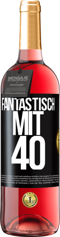 29,95 € Kostenloser Versand | Roséwein ROSÉ Ausgabe Fantastisch mit 40 Schwarzes Etikett. Anpassbares Etikett Junger Wein Ernte 2023 Tempranillo