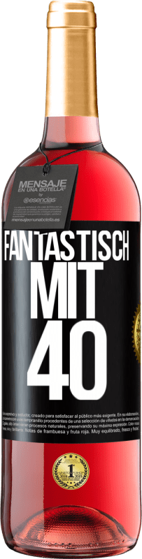 29,95 € Kostenloser Versand | Roséwein ROSÉ Ausgabe Fantastisch mit 40 Schwarzes Etikett. Anpassbares Etikett Junger Wein Ernte 2024 Tempranillo