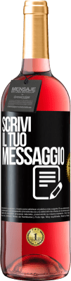 29,95 € Spedizione Gratuita | Vino rosato Edizione ROSÉ Scrivi il tuo messaggio Etichetta Nera. Etichetta personalizzabile Vino giovane Raccogliere 2023 Tempranillo