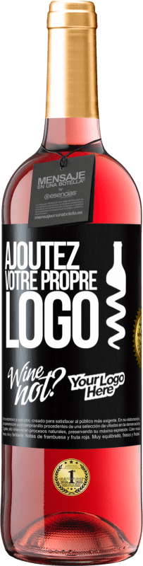 29,95 € Envoi gratuit | Vin rosé Édition ROSÉ Ajoutez votre propre logo Étiquette Noire. Étiquette personnalisable Vin jeune Récolte 2023 Tempranillo