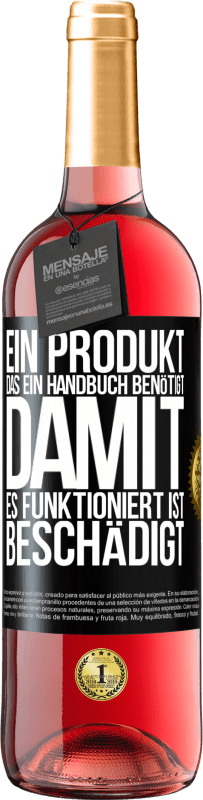 29,95 € Kostenloser Versand | Roséwein ROSÉ Ausgabe Ein Produkt, das ein Handbuch benötigt, damit es funktioniert, ist beschädigt Schwarzes Etikett. Anpassbares Etikett Junger Wein Ernte 2024 Tempranillo