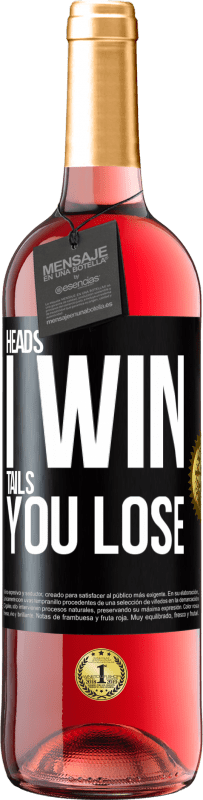 29,95 € Free Shipping | Rosé Wine ROSÉ Edition Heads I win, tails you lose Black Label. Customizable label Young wine Harvest 2023 Tempranillo