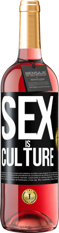 29,95 € Free Shipping | Rosé Wine ROSÉ Edition Sex is culture Black Label. Customizable label Young wine Harvest 2023 Tempranillo