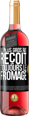 29,95 € Envoi gratuit | Vin rosé Édition ROSÉ Le plus gros rat reçoit toujours le fromage Étiquette Noire. Étiquette personnalisable Vin jeune Récolte 2023 Tempranillo