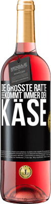 29,95 € Kostenloser Versand | Roséwein ROSÉ Ausgabe Die größte Ratte bekommt immer den Käse Schwarzes Etikett. Anpassbares Etikett Junger Wein Ernte 2023 Tempranillo