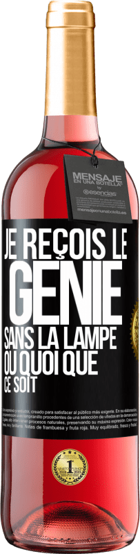 29,95 € Envoi gratuit | Vin rosé Édition ROSÉ Je reçois le génie sans la lampe ou quoi que ce soit Étiquette Noire. Étiquette personnalisable Vin jeune Récolte 2023 Tempranillo