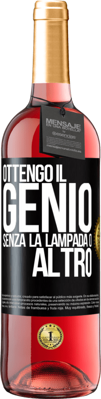 29,95 € Spedizione Gratuita | Vino rosato Edizione ROSÉ Ottengo il genio senza la lampada o altro Etichetta Nera. Etichetta personalizzabile Vino giovane Raccogliere 2023 Tempranillo