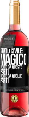 29,95 € Spedizione Gratuita | Vino rosato Edizione ROSÉ Stato civile: magico. Niente da queste parti, niente da quelle parti Etichetta Nera. Etichetta personalizzabile Vino giovane Raccogliere 2024 Tempranillo