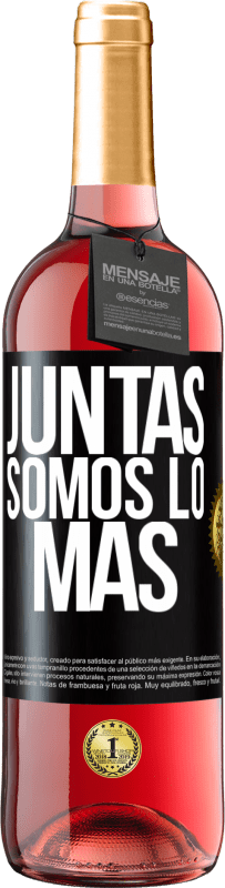 29,95 € Envío gratis | Vino Rosado Edición ROSÉ Juntas somos lo más Etiqueta Negra. Etiqueta personalizable Vino joven Cosecha 2023 Tempranillo