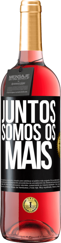 29,95 € Envio grátis | Vinho rosé Edição ROSÉ Juntos somos os mais Etiqueta Preta. Etiqueta personalizável Vinho jovem Colheita 2023 Tempranillo