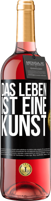 29,95 € Kostenloser Versand | Roséwein ROSÉ Ausgabe Das Leben ist eine Kunst Schwarzes Etikett. Anpassbares Etikett Junger Wein Ernte 2023 Tempranillo