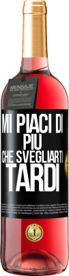 29,95 € Spedizione Gratuita | Vino rosato Edizione ROSÉ Mi piaci di più che svegliarti tardi Etichetta Nera. Etichetta personalizzabile Vino giovane Raccogliere 2025 Tempranillo
