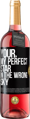 29,95 € 免费送货 | 桃红葡萄酒 ROSÉ版 您的。我在错误的天空中的完美星星 黑标. 可自定义的标签 青年酒 收成 2025 Tempranillo