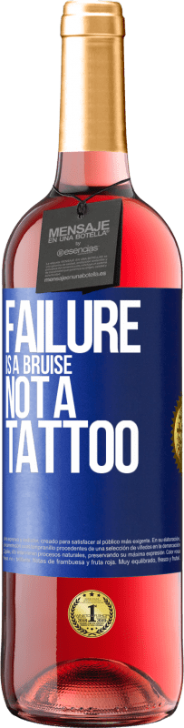 29,95 € 免费送货 | 桃红葡萄酒 ROSÉ版 失败是挫伤，而不是纹身 蓝色标签. 可自定义的标签 青年酒 收成 2023 Tempranillo