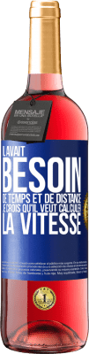 29,95 € Envoi gratuit | Vin rosé Édition ROSÉ Il avait besoin de temps et de distance. Je crois qu'il veut calculer la vitesse Étiquette Bleue. Étiquette personnalisable Vin jeune Récolte 2024 Tempranillo