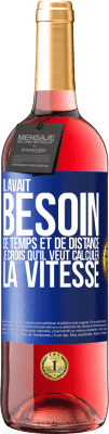 29,95 € Envoi gratuit | Vin rosé Édition ROSÉ Il avait besoin de temps et de distance. Je crois qu'il veut calculer la vitesse Étiquette Bleue. Étiquette personnalisable Vin jeune Récolte 2025 Tempranillo