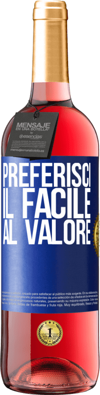 29,95 € Spedizione Gratuita | Vino rosato Edizione ROSÉ Preferisci il facile al valore Etichetta Blu. Etichetta personalizzabile Vino giovane Raccogliere 2024 Tempranillo