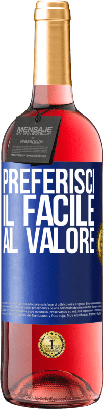 29,95 € Spedizione Gratuita | Vino rosato Edizione ROSÉ Preferisci il facile al valore Etichetta Blu. Etichetta personalizzabile Vino giovane Raccogliere 2025 Tempranillo
