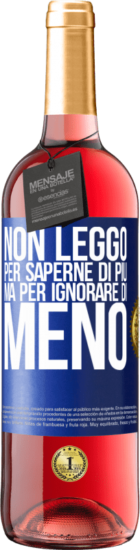 29,95 € Spedizione Gratuita | Vino rosato Edizione ROSÉ Non leggo per saperne di più, ma per ignorare di meno Etichetta Blu. Etichetta personalizzabile Vino giovane Raccogliere 2024 Tempranillo