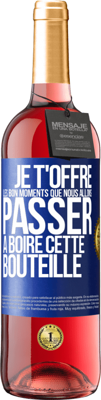 29,95 € Envoi gratuit | Vin rosé Édition ROSÉ Je t'offre les bon moments que nous allons passer à boire cette bouteille Étiquette Bleue. Étiquette personnalisable Vin jeune Récolte 2024 Tempranillo