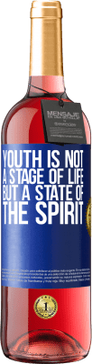 29,95 € Free Shipping | Rosé Wine ROSÉ Edition Youth is not a stage of life, but a state of the spirit Blue Label. Customizable label Young wine Harvest 2025 Tempranillo
