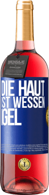 29,95 € Kostenloser Versand | Roséwein ROSÉ Ausgabe Die Haut ist wessen Igel Blaue Markierung. Anpassbares Etikett Junger Wein Ernte 2024 Tempranillo