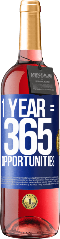 29,95 € Envio grátis | Vinho rosé Edição ROSÉ 1 year 365 opportunities Etiqueta Azul. Etiqueta personalizável Vinho jovem Colheita 2024 Tempranillo