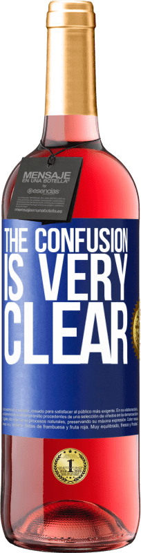 29,95 € Free Shipping | Rosé Wine ROSÉ Edition The confusion is very clear Blue Label. Customizable label Young wine Harvest 2024 Tempranillo