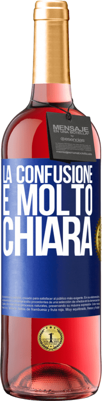 29,95 € Spedizione Gratuita | Vino rosato Edizione ROSÉ La confusione è molto chiara Etichetta Blu. Etichetta personalizzabile Vino giovane Raccogliere 2025 Tempranillo