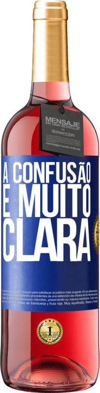 29,95 € Envio grátis | Vinho rosé Edição ROSÉ A confusão é muito clara Etiqueta Azul. Etiqueta personalizável Vinho jovem Colheita 2024 Tempranillo