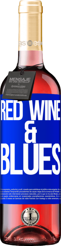 29,95 € Envoi gratuit | Vin rosé Édition ROSÉ Red wine & Blues Étiquette Bleue. Étiquette personnalisable Vin jeune Récolte 2024 Tempranillo