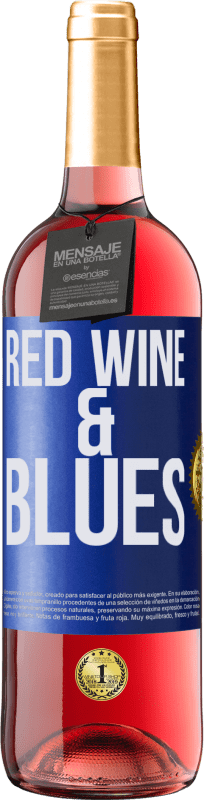 29,95 € Kostenloser Versand | Roséwein ROSÉ Ausgabe Red wine & Blues Blaue Markierung. Anpassbares Etikett Junger Wein Ernte 2023 Tempranillo