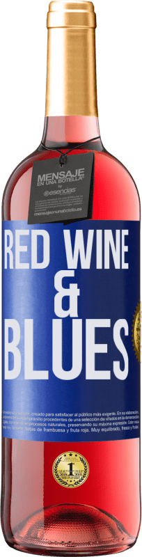 29,95 € Kostenloser Versand | Roséwein ROSÉ Ausgabe Red wine & Blues Blaue Markierung. Anpassbares Etikett Junger Wein Ernte 2024 Tempranillo