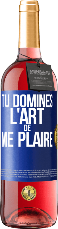 29,95 € Envoi gratuit | Vin rosé Édition ROSÉ Tu domines l'art de me plaire Étiquette Bleue. Étiquette personnalisable Vin jeune Récolte 2024 Tempranillo