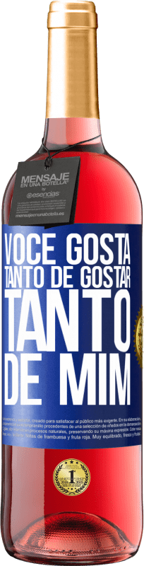 29,95 € Envio grátis | Vinho rosé Edição ROSÉ Você gosta tanto de gostar tanto de mim Etiqueta Azul. Etiqueta personalizável Vinho jovem Colheita 2024 Tempranillo