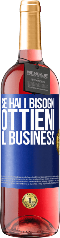 29,95 € Spedizione Gratuita | Vino rosato Edizione ROSÉ Se hai i bisogni, ottieni il business Etichetta Blu. Etichetta personalizzabile Vino giovane Raccogliere 2024 Tempranillo