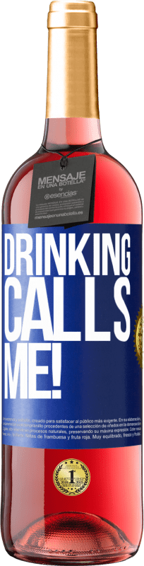 29,95 € Free Shipping | Rosé Wine ROSÉ Edition drinking calls me! Blue Label. Customizable label Young wine Harvest 2023 Tempranillo