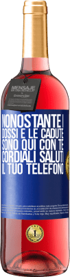 29,95 € Spedizione Gratuita | Vino rosato Edizione ROSÉ Nonostante i dossi e le cadute, sono qui con te. Cordiali saluti, il tuo telefono Etichetta Blu. Etichetta personalizzabile Vino giovane Raccogliere 2023 Tempranillo