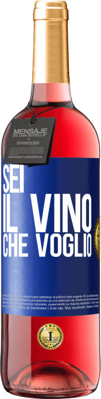 29,95 € Spedizione Gratuita | Vino rosato Edizione ROSÉ Sei il vino che voglio Etichetta Blu. Etichetta personalizzabile Vino giovane Raccogliere 2023 Tempranillo