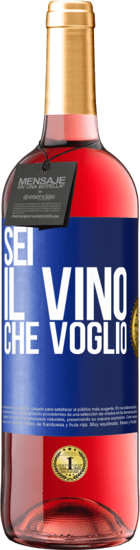 29,95 € Spedizione Gratuita | Vino rosato Edizione ROSÉ Sei il vino che voglio Etichetta Blu. Etichetta personalizzabile Vino giovane Raccogliere 2024 Tempranillo