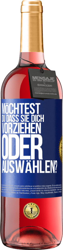 29,95 € Kostenloser Versand | Roséwein ROSÉ Ausgabe Möchtest du, dass sie dich vorziehen oder auswählen? Blaue Markierung. Anpassbares Etikett Junger Wein Ernte 2025 Tempranillo