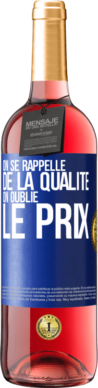 29,95 € Envoi gratuit | Vin rosé Édition ROSÉ On se rappelle de la qualité, on oublie le prix Étiquette Bleue. Étiquette personnalisable Vin jeune Récolte 2024 Tempranillo