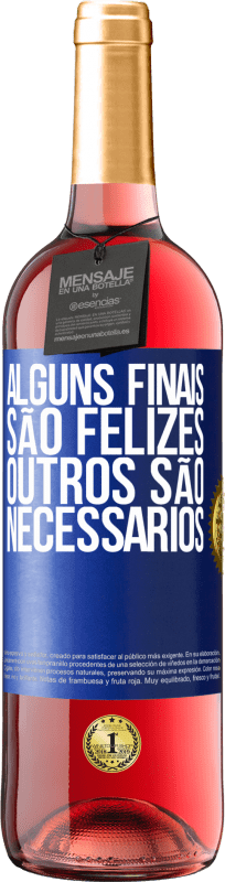 29,95 € Envio grátis | Vinho rosé Edição ROSÉ Alguns finais são felizes. Outros são necessários Etiqueta Azul. Etiqueta personalizável Vinho jovem Colheita 2024 Tempranillo