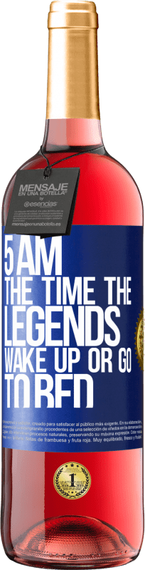 29,95 € Free Shipping | Rosé Wine ROSÉ Edition 5 AM. The time the legends wake up or go to bed Blue Label. Customizable label Young wine Harvest 2024 Tempranillo