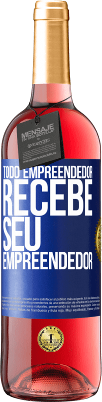 29,95 € Envio grátis | Vinho rosé Edição ROSÉ Todo empreendedor recebe seu empreendedor Etiqueta Azul. Etiqueta personalizável Vinho jovem Colheita 2023 Tempranillo