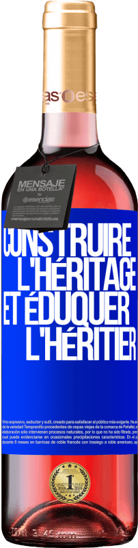 29,95 € Envoi gratuit | Vin rosé Édition ROSÉ Construis l'héritage et élève l'héritier Étiquette Bleue. Étiquette personnalisable Vin jeune Récolte 2024 Tempranillo