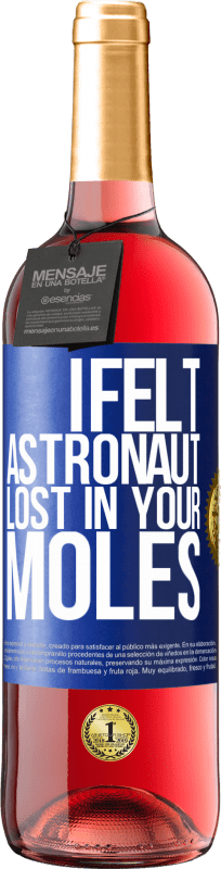 29,95 € 送料無料 | ロゼワイン ROSÉエディション あなたのほくろで失われた宇宙飛行士を感じた 青いタグ. カスタマイズ可能なラベル 若いワイン 収穫 2023 Tempranillo